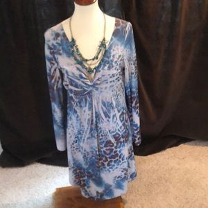 Cute multi colored blue dress